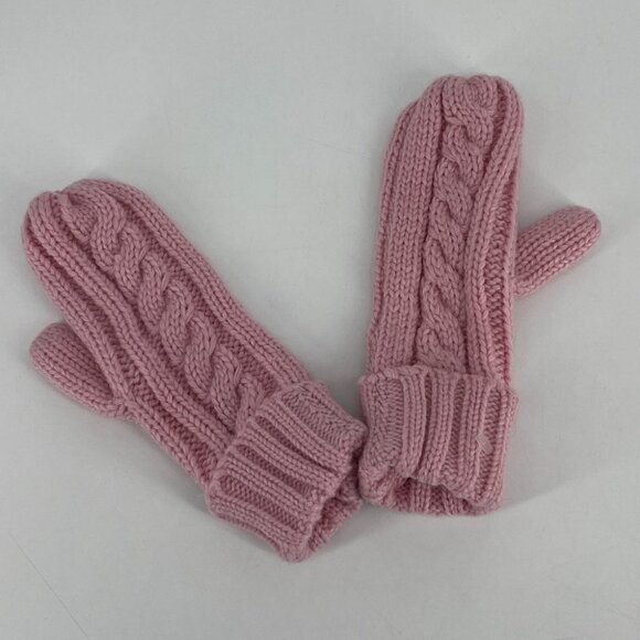 NWOT Pink knit mittens gloves - Picture 9 of 9